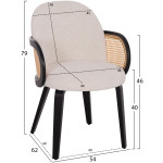 ΠΟΛΥΘΡΟΝΑ ΤΡΑΠΕΖΑΡΙΑΣ BECKER HM18246.02 PLYWOOD ΜΑΥΡΟ--ΕΚΡΟΥ ΥΦΑΣΜΑ 54x62x79Υεκ. - Image 2