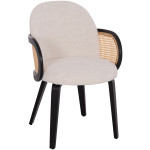 ΠΟΛΥΘΡΟΝΑ ΤΡΑΠΕΖΑΡΙΑΣ BECKER HM18246.02 PLYWOOD ΜΑΥΡΟ--ΕΚΡΟΥ ΥΦΑΣΜΑ 54x62x79Υεκ.
