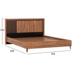 ΣΕΤ ΚΡΕΒΑΤΟΚΑΜΑΡΑΣ 4ΤΜΧ HARRY HM21115 ΜΕΛΑΜΙΝΗ ΣΕ ΦΥΣΙΚΟ ΞΥΛΟΥ & ΜΑΥΡΟ ΧΡΩΜΑ - Image 2