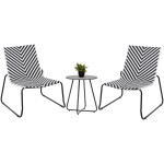 ΣΕΤ LOUNGE 3TMX ΕΞ.ΧΩΡΟΥ PONY HM21193 ΜΕΤΑΛΛΟ ΣΕ ΓΚΡΙ--ΣΥΝΘ.RATTAN ΣΕ ΛΕΥΚΟ-ΜΑΥΡΟ