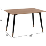 ΣΕΤ ΤΡΑΠΕΖΑΡΙΑΣ 5ΤΜΧ ALIZA HM11196.01 MDF TOP-ΒΕΛΟΥΔΟ ΓΚΡΙ & ΜΕΤΑΛΛΟ ΜΑΥΡΟ - Image 2