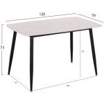 ΣΕΤ ΤΡΑΠΕΖΑΡΙΑΣ 5ΤΜΧ LATRELL HM21192 ΤΡΑΠΕΖΙ ΚΕΡΑΜΙΚΟ TOP-ΒΕΛΟΥΔΟ ΓΚΡΙ ΚΑΡΕΚΛΕΣ - Image 2