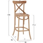 ΣΚΑΜΠΟ ΜΕΣ.ΥΨΟΥΣ GIOLIANA HM8750.15 ΞΥΛΟ ΟΞΙΑΣ DARK HONEY-PLYWOOD ΚΑΘΙΣΜΑ 46x46x101Υεκ. - Image 2