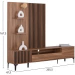 ΣΥΝΘΕΣΗ ΤΗΛΕΟΡΑΣΗΣ ΣΕΙΡΑ HARRY HM18010.01 ΜΕΛΑΜΙΝΗ ΦΥΣΙΚΟ-ΜΑΥΡΟ 205,5x40x167,5Υεκ - Image 2