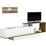 ΣΥΝΘΕΤΟ ΤΗΛΕΟΡΑΣΗΣ GARCELLE HM8904.11 ΜΕΛΑΜΙΝΗ ΣΕ ΦΥΣΙΚΟ-ΛΕΥΚΟ 180x29,6x45Υεκ