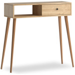 Κονσόλα μελαμίνης Napoli  χρώμα oak 90x29x88εκ.