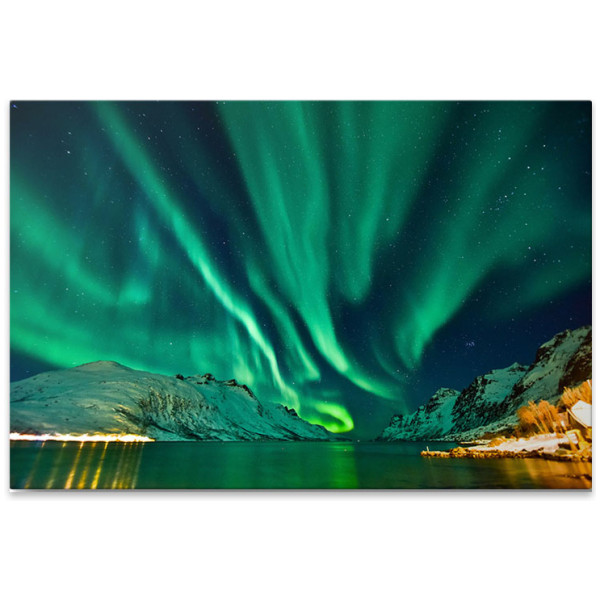 Πίνακας σε καμβά "Aurora Borealis"  ψηφιακής εκτύπωσης 100x70x3εκ. - Image 1