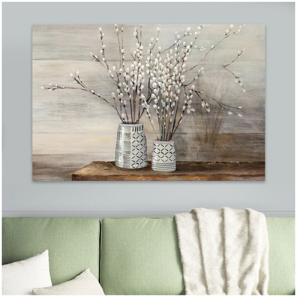 Πίνακας σε καμβά "Willow Flowers"  ψηφιακής εκτύπωσης 100x70x3εκ. - Image 2