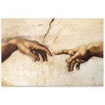 Πίνακας σε καμβά "The Creation of Adam"  ψηφιακής εκτύπωσης 125x80x3εκ.