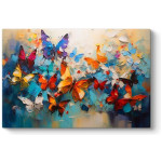 Πίνακας σε καμβά "Festival of Butterflies"  ψηφιακής εκτύπωσης 100x70x3εκ.