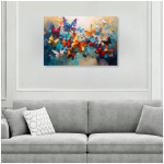 Πίνακας σε καμβά "Festival of Butterflies"  ψηφιακής εκτύπωσης 100x70x3εκ. - Image 2
