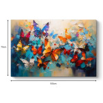 Πίνακας σε καμβά "Festival of Butterflies"  ψηφιακής εκτύπωσης 100x70x3εκ. - Image 3