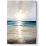 Πίνακας σε καμβά "Sunrise on the Beach"  ψηφιακής εκτύπωσης 50x75x3εκ.