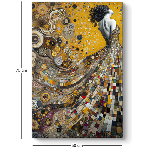 Πίνακας σε καμβά "Elegant Woman"  ψηφιακής εκτύπωσης 50x75x3εκ. - Image 3