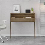 Γραφείο εργασίας Cowork  χρώμα ανοιχτό καρυδί 94x50x91εκ. - Image 2