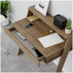 Γραφείο εργασίας Cowork  χρώμα ανοιχτό καρυδί 94x50x91εκ. - Image 3