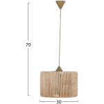 ΦΩΤΙΣΤΙΚΟ ΟΡΟΦΗΣ ΕΣΩΤΕΡΙΚΟΥ ΧΩΡΟΥ ΚΡΕΜΑΣΤΟ HM7368 ΑΠΟ ΞΥΛΟ ΚΑΙ BAMBOO ΦΥΣΙΚΟ 30x30x70Υεκ. - Image 2