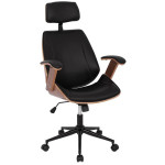 ΚΑΡΕΚΛΑ ΓΡΑΦΕΙΟΥ ΔΙΕΥΘΥΝΤΙΚΗ SUPERIOR PRO HM1109.01 ΚΑΡΥΔΙ-ΜΑΥΡO PU 63x67x123Yεκ.