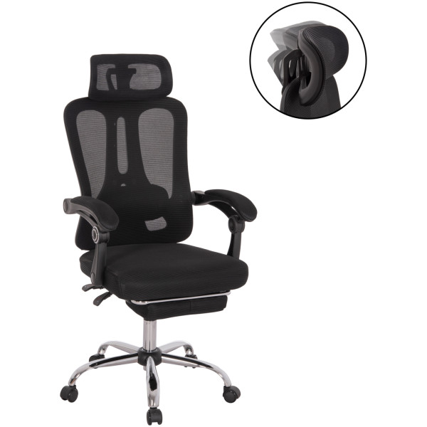 ΚΑΡΕΚΛΑ ΓΡΑΦΕΙΟΥ BARNET HM18258.01 ΜΑΥΡΟ MESH-ΜΑΥΡΟΣ ΣΚΕΛΕΤΟΣ NYLON 61x62x123Υ