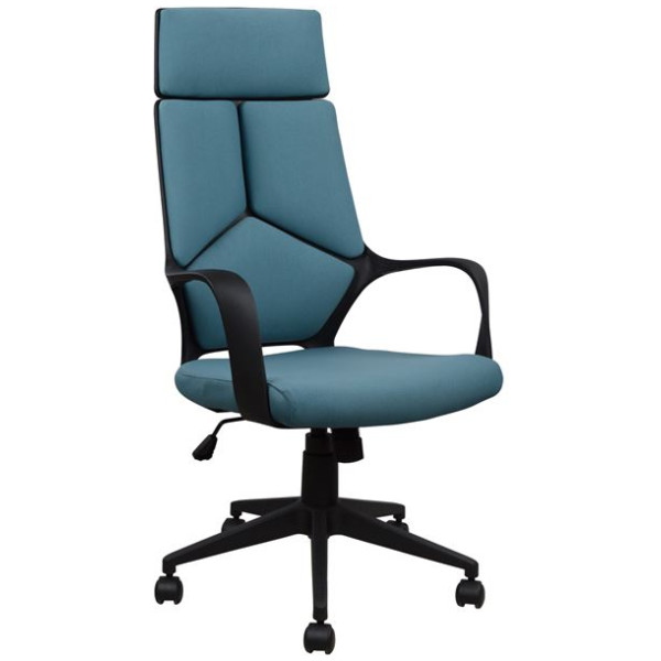 ΚΑΡΕΚΛΑ ΓΡΑΦΕΙΟΥ ANIVIA HM1054.06 ΓΚΡΙ ΣΙΕΛ & ΠΟΔΙ ΜΑΥΡΟ 64x61x126 εκ. - Image 1