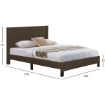 ΚΡΕΒΑΤΙ TRILLOP HM666.13 ΚΑΦΕ ΥΦΑΣΜΑ ΓΙΑ ΣΤΡΩΜΑ 160X200εκ. - Image 2