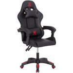 ΠΟΛΥΘΡΟΝΑ GAMING DARREN HM1203.01 ΜΑΥΡΟ-ΚΟΚΚΙΝΟ PVC & NYLON 58.5x100x120Υεκ.