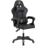 ΠΟΛΥΘΡΟΝΑ GAMING DARREN HM1203.03 ΜΑΥΡΟ-ΠΡΑΣΙΝΟ PVC & NYLON 58.5x100x120Υεκ.
