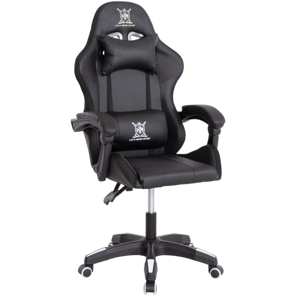 ΠΟΛΥΘΡΟΝΑ GAMING DARREN HM1203.04 ΜΑΥΡΟ-ΛΕΥΚΟ PVC & NYLON 58.5x100x120Υεκ.