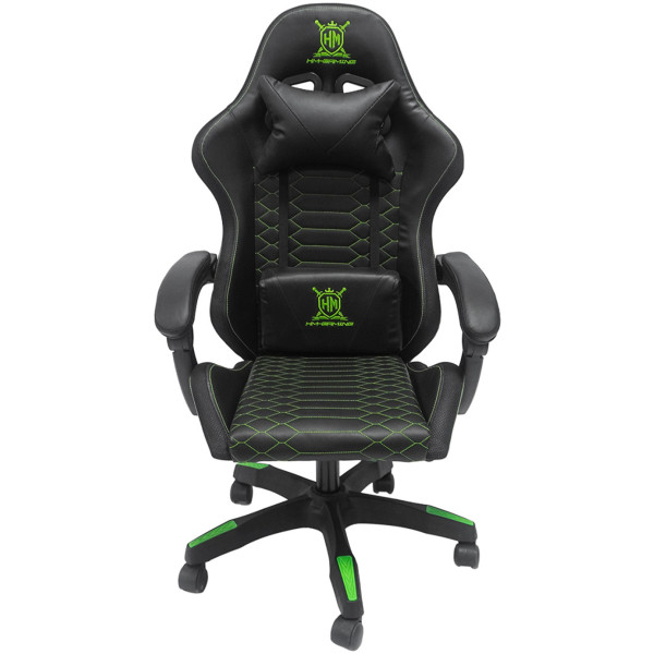 ΠΟΛΥΘΡΟΝΑ GAMING LOOT HM1204 ΜΑΥΡΟ-ΠΡΑΣΙΝΟ PVC & NYLON 60x60x120Υεκ.