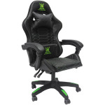 ΠΟΛΥΘΡΟΝΑ GAMING LOOT HM1204 ΜΑΥΡΟ-ΠΡΑΣΙΝΟ PVC & NYLON 60x60x120Υεκ. - Image 2