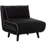 ΠΟΛΥΘΡΟΝΑ ΚΡΕΒΑΤΙ BRAXTON HM8425.03 ΜΑΥΡΟ ΥΦΑΣΜΑ 78x88x78Υεκ.