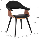 ΠΟΛΥΘΡΟΝΑΚΙ ΣΥΝΕΡΓΑΣΙΑΣ SUPERIOR PRO HM1111.01 ΚΑΡΥΔΙ-ΜΑΥΡO PU 55x50x78Yεκ. - Image 2