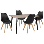 ΣΕΤ ΤΡΑΠΕΖΑΡΙΑΣ 5ΤΜΧ HM10347 ΤΡΑΠΕΖΙ 140x80x76 cm & 4 ΚΑΡΕΚΛΕΣ VEGAS