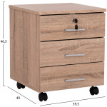 ΣΥΡΤΑΡΙΕΡΑ ΓΡΑΦΕΙΟΥ HAYDEN HM2282.02 ΣΕ SONAMA ΧΡΩΜΑ 39.5x40x46.5Υεκ - Image 2