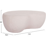 ΤΡΑΠΕΖΙ ΣΑΛΟΝΙΟΥ GERSON HM18151.02L FIBER CEMENT ΣΕ ΛΕΥΚΟ--122x78,5x40Υεκ. - Image 2