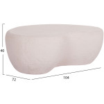 ΤΡΑΠΕΖΙ ΣΑΛΟΝΙΟΥ GERSON HM18151.02S FIBER CEMENT ΣΕ ΛΕΥΚΟ--104x72x40Υεκ. - Image 2