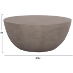 ΤΡΑΠΕΖΙ ΣΑΛΟΝΙΟΥ ΣΤΡΟΓΓΥΛΟ ALLAN HM18162.03 FIBER CEMENT ΣΕ ΓΚΡΙ--Φ92x49Υεκ. - Image 2