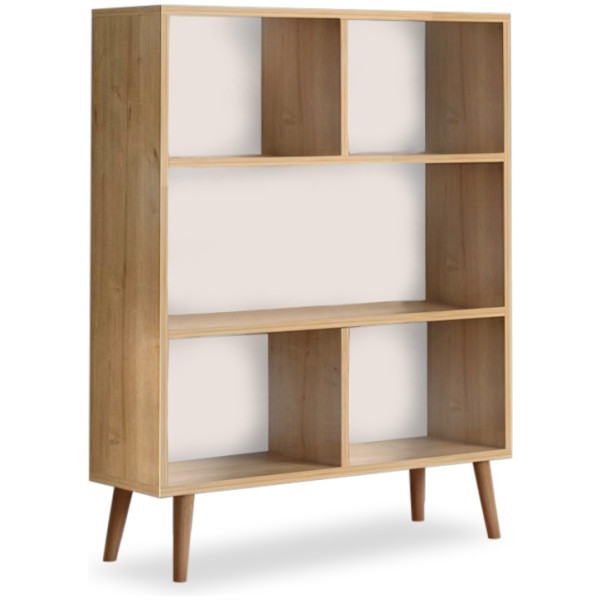 Βιβλιοθήκη Cube  χρώμα oak 80x24x100εκ.