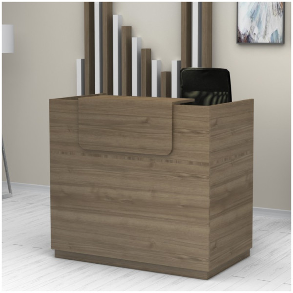 Γραφείο υποδοχής - reception Lemmon  χρώμα καρυδί 120x70x110εκ.