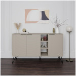 Μπουφές Clara  χρώμα sandstone 142x35,6x83εκ.