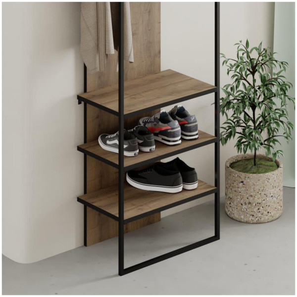 Έπιπλο εισόδου Archy  χρώμα ανοιχτό καρυδί 53x31,7x180εκ. - Image 3