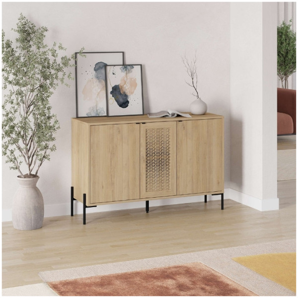 Μπουφές Naive  χρώμα sapphire oak 126x40x80εκ. - Image 3