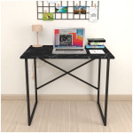 Γραφείο εργασίας Rilke  χρώμα μαύρο εφέ μαρμάρου 90x60x75εκ. - Image 3