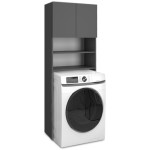 Έπιπλο πλυντηρίου Ramsey  χρώμα ανθρακί 65x27x190,6εκ.