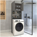 Έπιπλο πλυντηρίου Ramsey  χρώμα ανθρακί 65x27x190,6εκ. - Image 2