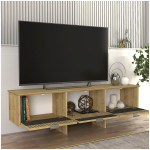 Έπιπλο τηλεόρασης Venita  χρώμα sapphire oak - ανθρακί 150x35x45,3εκ. - Image 2