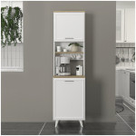 Έπιπλο κουζίνας Potter 1  χρώμα λευκό - rota oak 53,4x39,6x196,1εκ. - Image 3