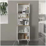 Έπιπλο κουζίνας Potter 2  χρώμα λευκό - rota oak 60x40x196,1εκ. - Image 2
