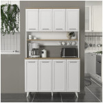 Έπιπλο κουζίνας Potter 4  χρώμα λευκό - rota oak 120x40x196,1εκ. - Image 3
