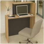 Γραφείο υποδοχής - reception Enter  χρώμα sepet oak - ανθρακί 86,9x40x110,3εκ. - Image 2
